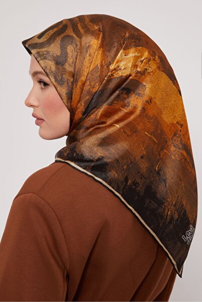 Levidor Eșarfă cu model abstract în dungi, cu gradient și cristale strălucitoare