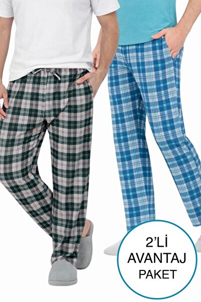ByDon Erkek Tek Alt Çift Cepli Kordonlu 2'Lİ AVATAJ PAKET ( rahat kesim ev gi...