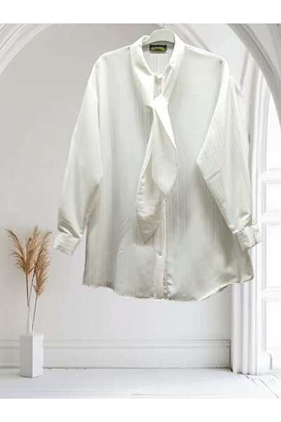 WOMEN KRAVAT YAKA GÖMLEK