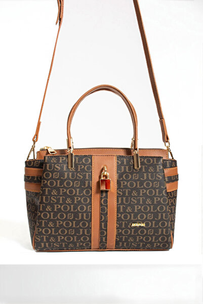 Just Polo Women's Lock Detailed 3-Compartment Long Strap Hand & Shoulder Bag ...