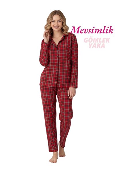 GUAVA+ Women's Slim Fit Shirt Collar Front Buttoned Slim Fit Seasonal Long Sl...