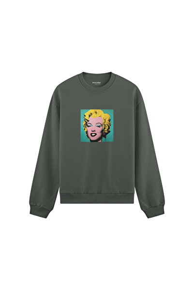 The Lucid Lab Andy Warhol / Marilyn Monroe Blue Oversize Sweatshirt - Anthracite