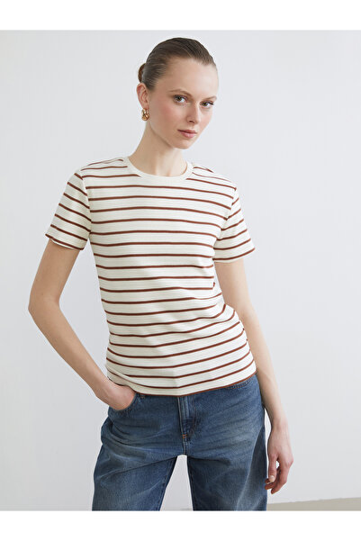 LC Waikiki Women's Striped Crew Neck T-Shirt
