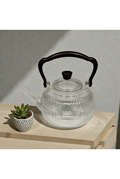 Zey-Al 6-Person Tea Serving Set with Glass Teapot – Tea Set with Patterned Gl...