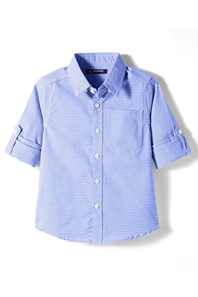 Pine kids Cotton Woven Full Sleeves Shirt With Checks - Blue