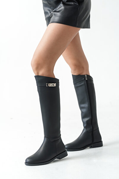 FEMME Women's Over-The-Knee Boots with Zipper, Non-Slip Sole, Buckle, Sarah B...