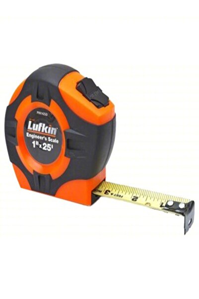 Lufkin PHV1425DN Engineer's Yellow Clad Power Return Tape Measure, 1" x 25', ...