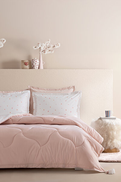 Puffy Brera Single Velvet Sleeping Set - Powder