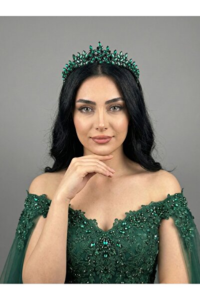 Magic Tiara Kristal Taşlı Zarif Gelin Tacı - Işıltılı Düğün Saç Aksesuarı