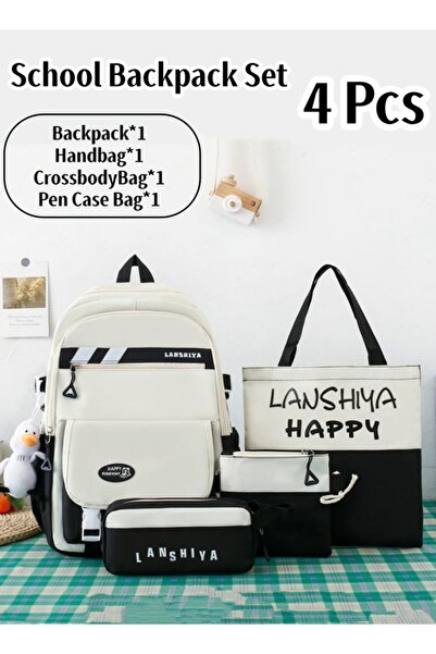 Generic 4Pcs School Backpack Set Includes Backpack Handbag Crossbody Bag Pen ...