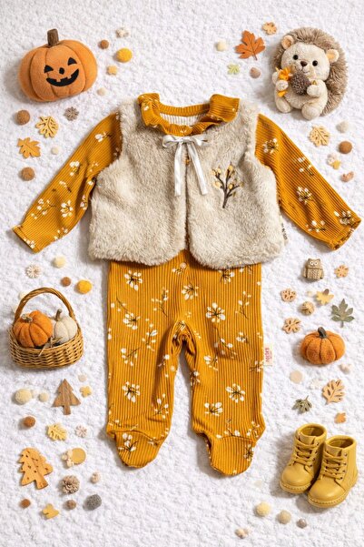 Luna Autumn Vest Baby Girl Jumpsuit