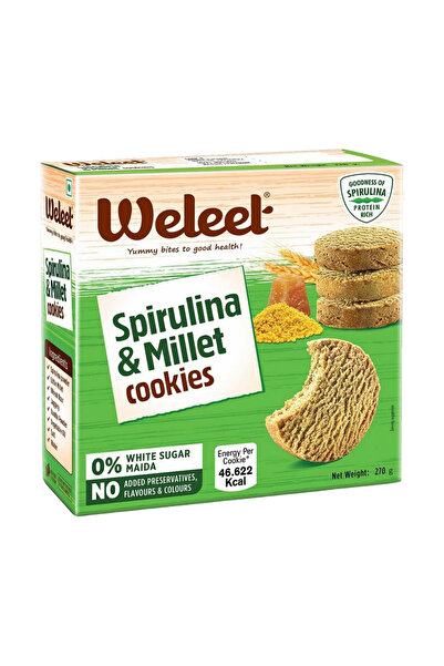 WELEET Millet Cookies-Spirulina Millet 270 g