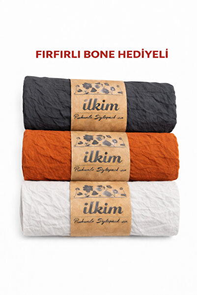 cs ilkim Firfirli Bone Gift-Set 3-Piece Shawl Black-Tile-Stone