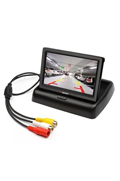 ZanaCasei Monitor retrovizoare auto TFT-LED pliabil de 4,3" – Ecran LCD retra...