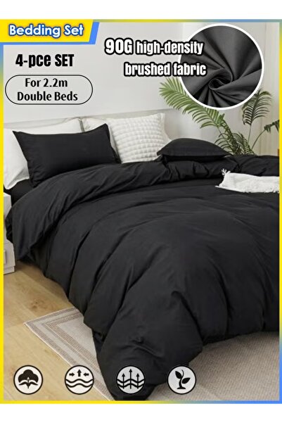 Generic طقم ملاءات سرير مكون من 4 قطع، ملاءة سرير مطاطية قابلة للتهوية، مناسب...