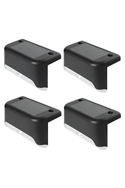 ZanaCasei Set of 4 Outdoor Solar Step Lights – Cool White LED, IP65 Waterproof