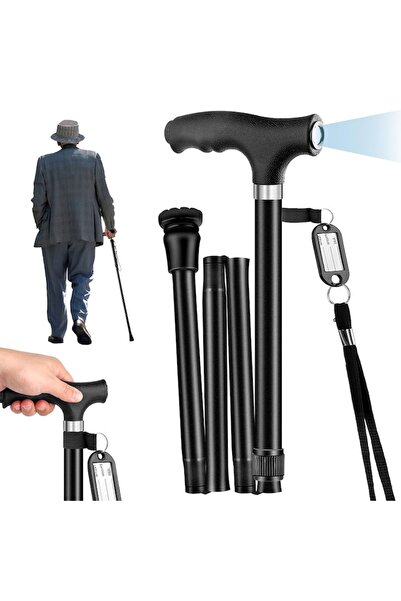 ZanaCasei Baston ortopedic pliabil – Înălțime reglabilă (79-90 cm) cu lumină ...