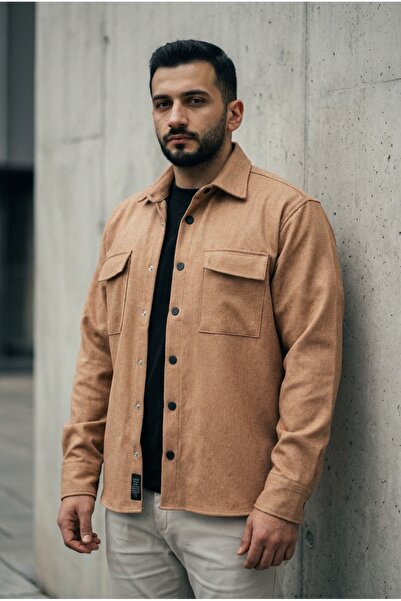 bombe Men's Seasonal Sporty Cut Coat with Snap Buttons Casual Scuba Jacket Shirt