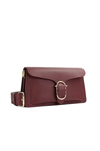 Posete Fagaras Anabelle Leather Purse - Cherry Red, Casual Bag Made of Genuin...