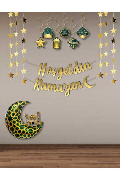 Saatistan Ramazan Temalı Balon Süsleme Seti, Bayram İçin Oda Dekorasyonu