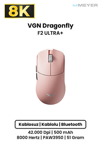 Meyer Gaming VGN Dragonfly F2 Ultra+ Ultra-Lightweight 8K Wireless Gaming Mouse
