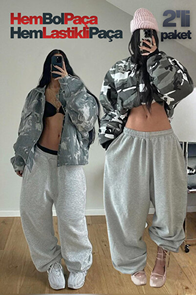 vladivosto 2-Piece Unisex Oversized Baggy Adjustable Long Sweatpants - Loose ...