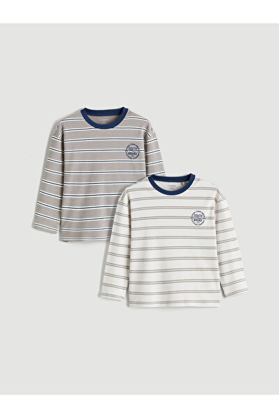 LC Waikiki Striped Boys' T-Shirt Set of 2