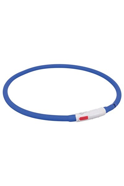 Trixie Zgardă LED, reîncărcabilă prin USB, XS-XL: 70 cm/10 mm, albastră