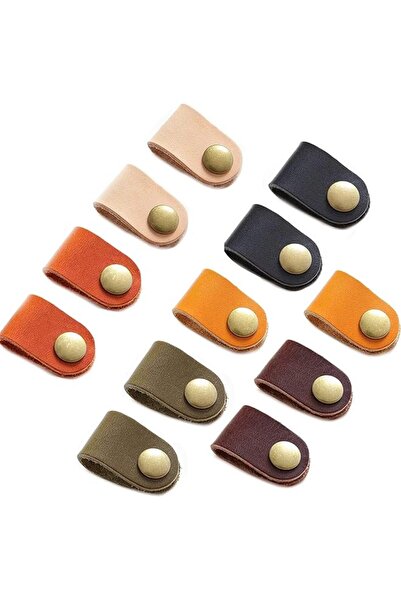 The Bros أربطة كابلات جلدية، منظم أسلاك لسماعات الأذن، أربطة كابلات للسفر وال...