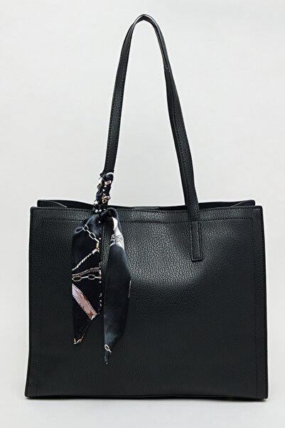 R&B Women's Black Textured Shoulder Bag
