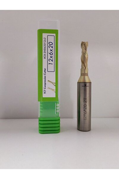 RONİA CNC Karbür Spiral Parmak Freze (End Mill) Sap 12mm Derinlik 20mm Uç 6mm