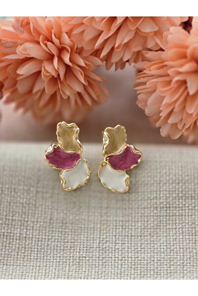 Glamluxe Leaf model steel earrings