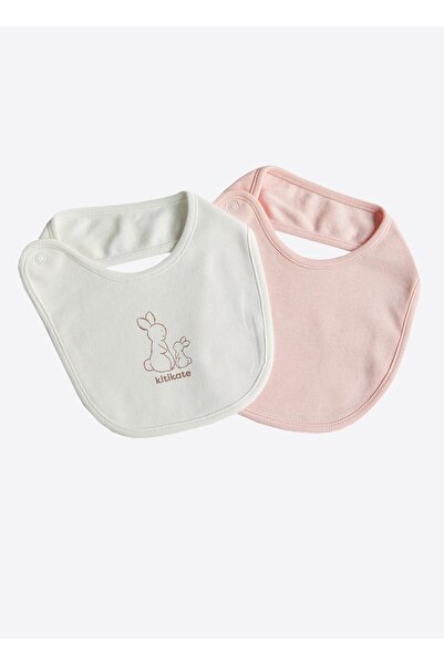 kitikate Organic New Basic 2-Piece Apron Pink-Ecru