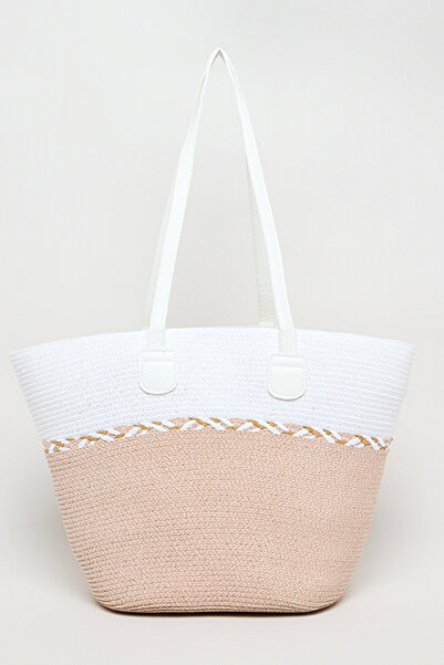 R&B Women's Pink Braided Tote Bag