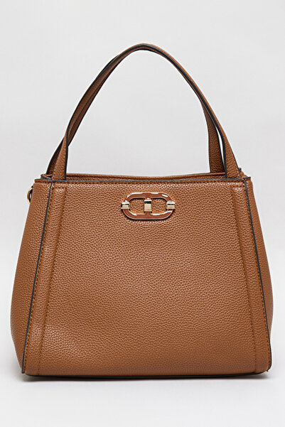 R&B Women's BROWN Textured Shoulder Bag