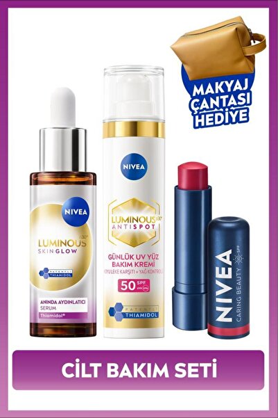 NIVEA Luminous630 Thiamidol Leke Karşıtı Gündüz Kremi 40ml, Serum ve Kırmızı ...