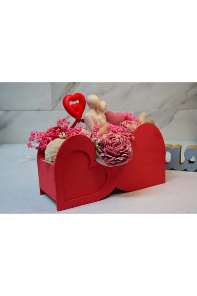 Luxora Set decorativ – formă de inimă cu flori și cuplu