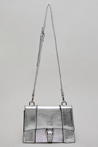 R&B Girl's Silver–colored Metallic Crossbody Bag