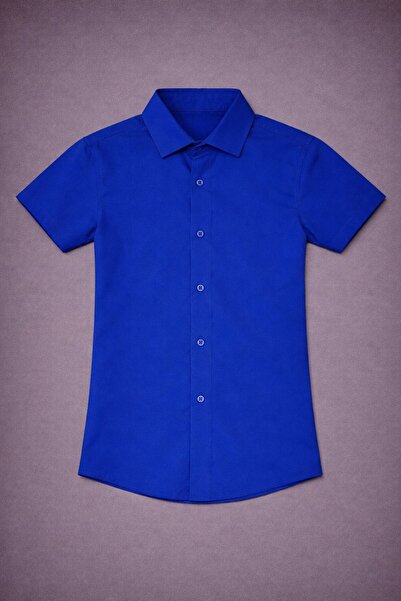 Dıgıl Kids Cămașă cu mânecă scurtă pentru băieți, din țesătură Dacron, roșu, ...