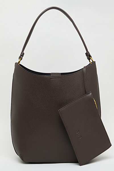 R&B Women's Brown Textured Shoulder Bag