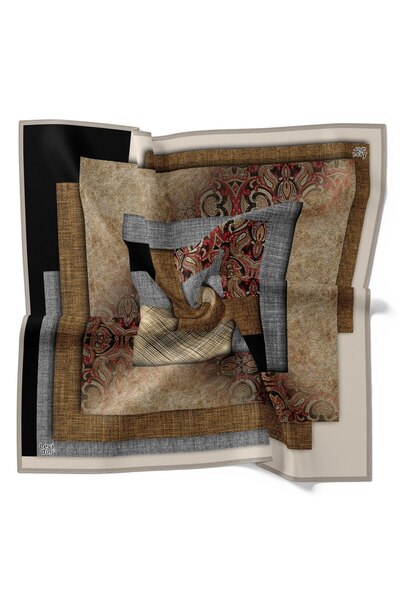 Levidor Classic Striped Pattern Sparkling Crystal Scarf