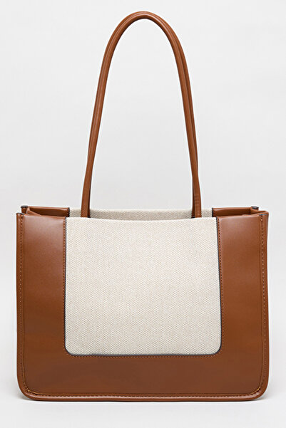 R&B Women's BROWN Color Block Shoulder Bag