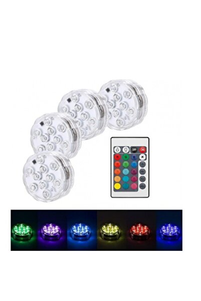 zola Set of 4 LED lamps, 4 lighting modes, for swimming pool/aquarium, IP68, ...