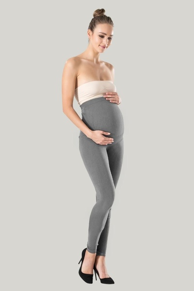 Veille Gri Hamile Taytı Karın Destekli Yüksek Bel
