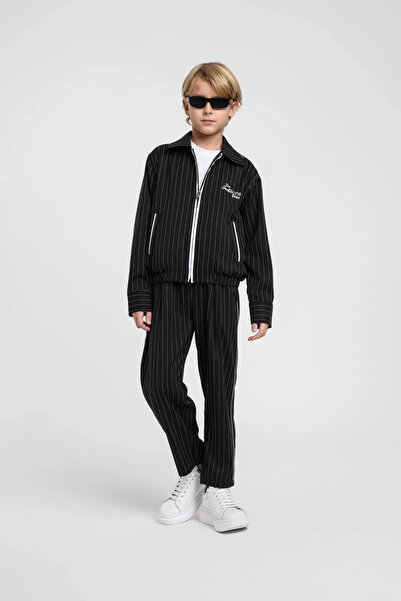 Escabel 8-14 Striped 3-Piece Set Black