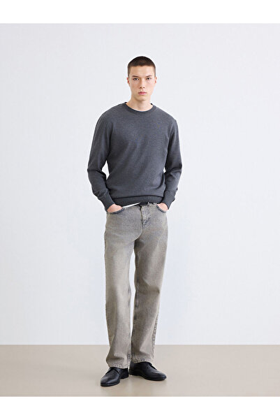 LC Waikiki Γκρι 745 Ανδρικό τζιν παντελόνι σε φαρδιά γραμμή