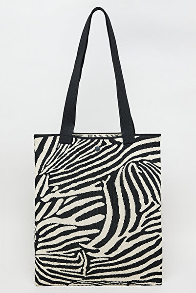 R&B Women's Black Animal Patterned Shoulder Bag