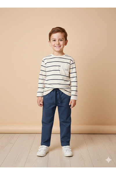 nk kids مجموعة NK 1-4 مومينت مكونة من قطعتين باللون الأزرق الداكن