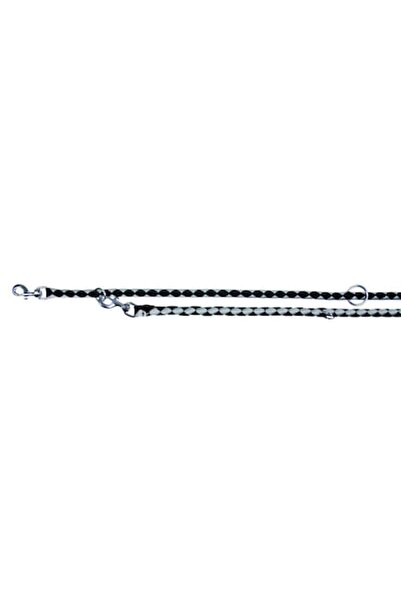 Trixie Sârmă reglabilă cu lesă 2m/18mm Negru/Gri