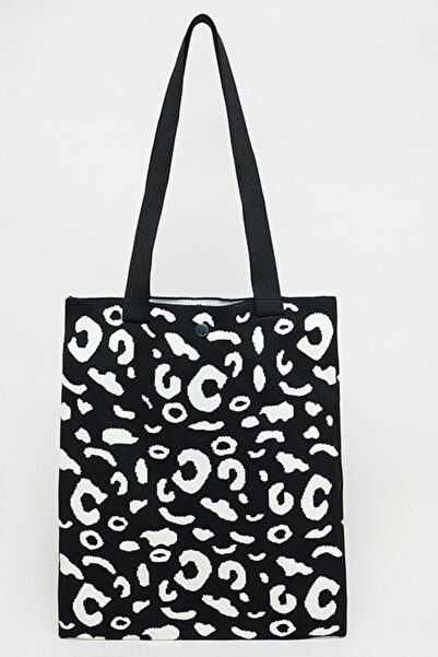 R&B Women's Black Animal Patterned Shoulder Bag